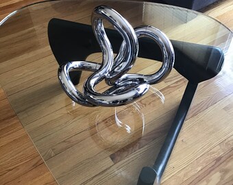 Original Vintage 1982 Chrome “tangle” Kinetic Sculpture by