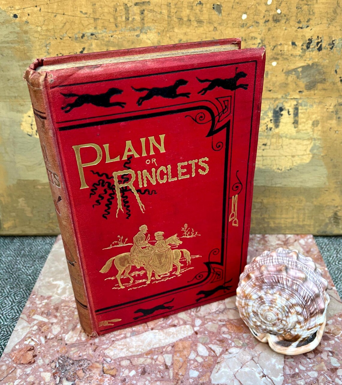 Antique c.1890 Plain Or Ringlets? Robert Surtees HB Book Illustrated With 12 Hand Coloured Steel Engravings By John Leech, photo 1 of 5