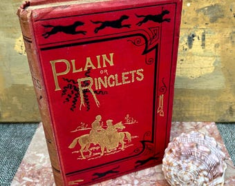 Antique c.1890 Plain Or Ringlets? Robert Surtees HB Book Illustrated With 12 Hand Coloured Steel Engravings By John Leech