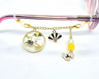 Moon Rabbit Deluxe Gold Eyeglass Charm Set, Set of 2