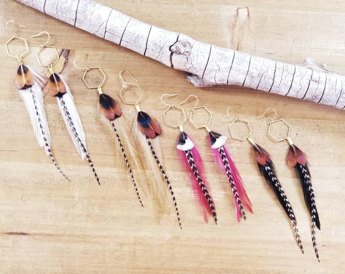 Feather Earrings, boho feather earrings, western earrings, fall earrings, white feather earrings, bohemian earrings, gypsy earrings, gifts