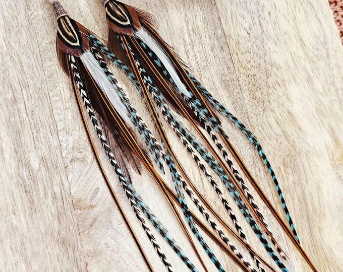 Feather Earrings, long feather earrings, boho earrings, teal feather earrings, concert earrings, winter earrings, hippie earrings, gifts