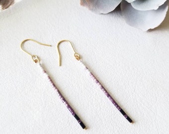 Seed bead earrings, boho earrings, western earrings, beaded boho earrings, minimalist earrings, gold beaded earrings, 14kt beaded earrings