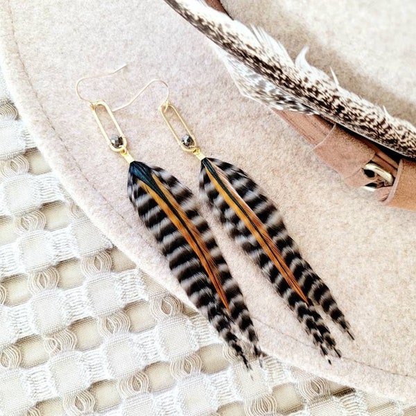Real Feather Earring Etsy
