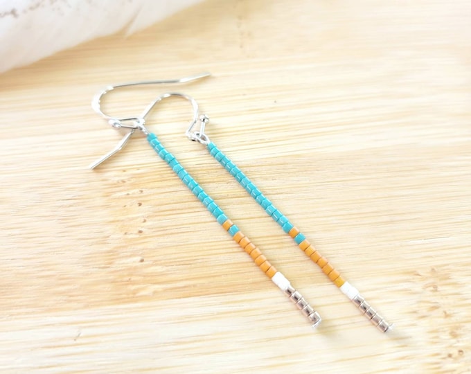 Seed bead earrings, boho earrings, western earrings, beaded boho earrings, minimalist earrings, gold beaded earrings, everyday earrings
