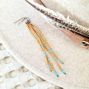 Seed bead earrings, boho earrings, western earrings, beaded boho earrings, minimalist earrings, beaded earrings, fringe beaded earrings
