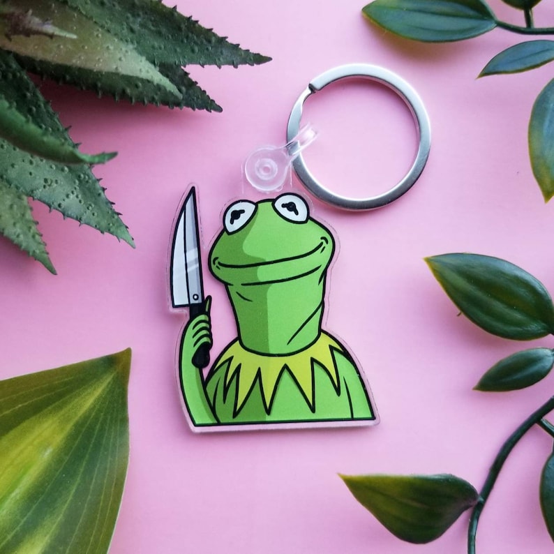 Kermit the Frog Keychain Etsy