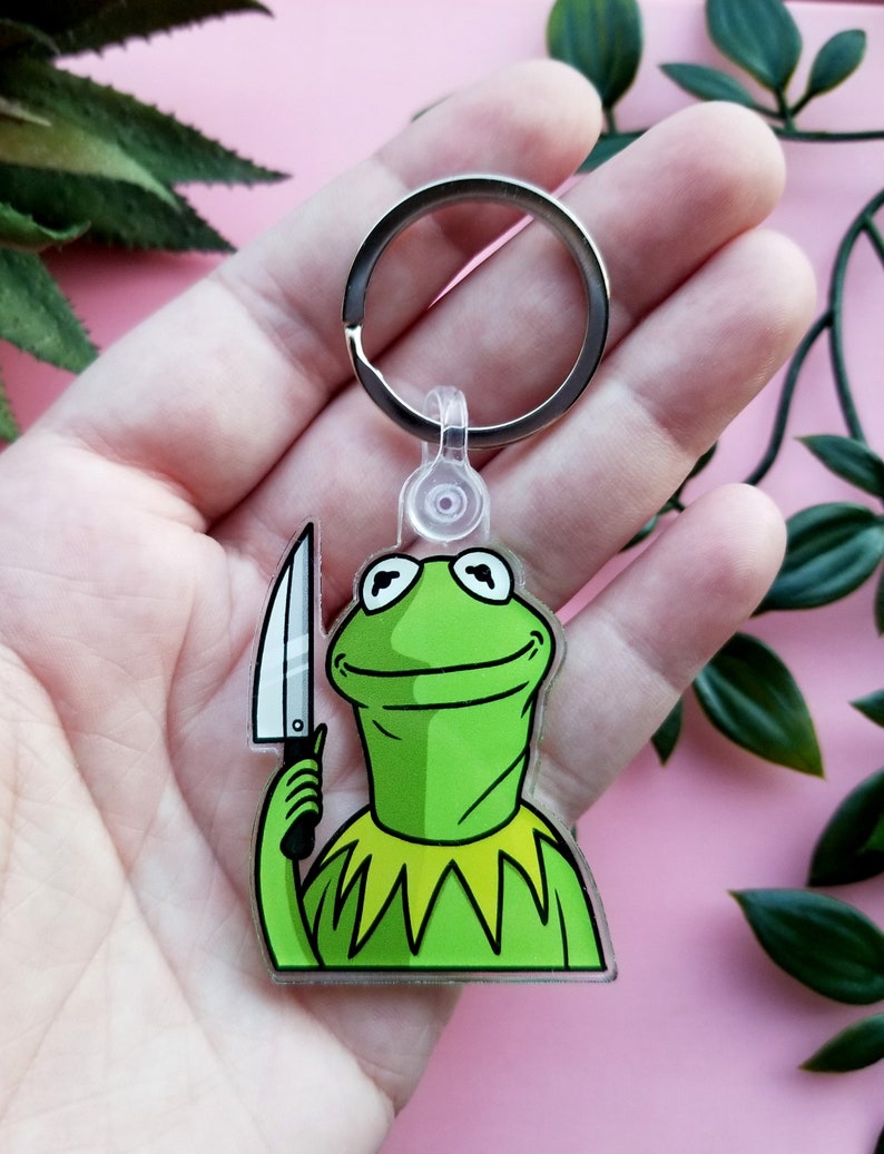 Kermit the Frog Keychain Etsy