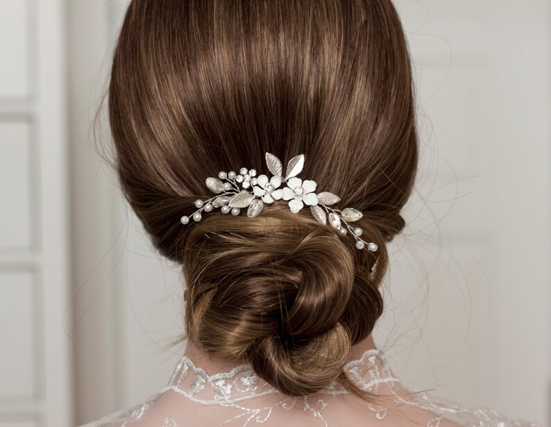 gold bridesmaid hair accessories