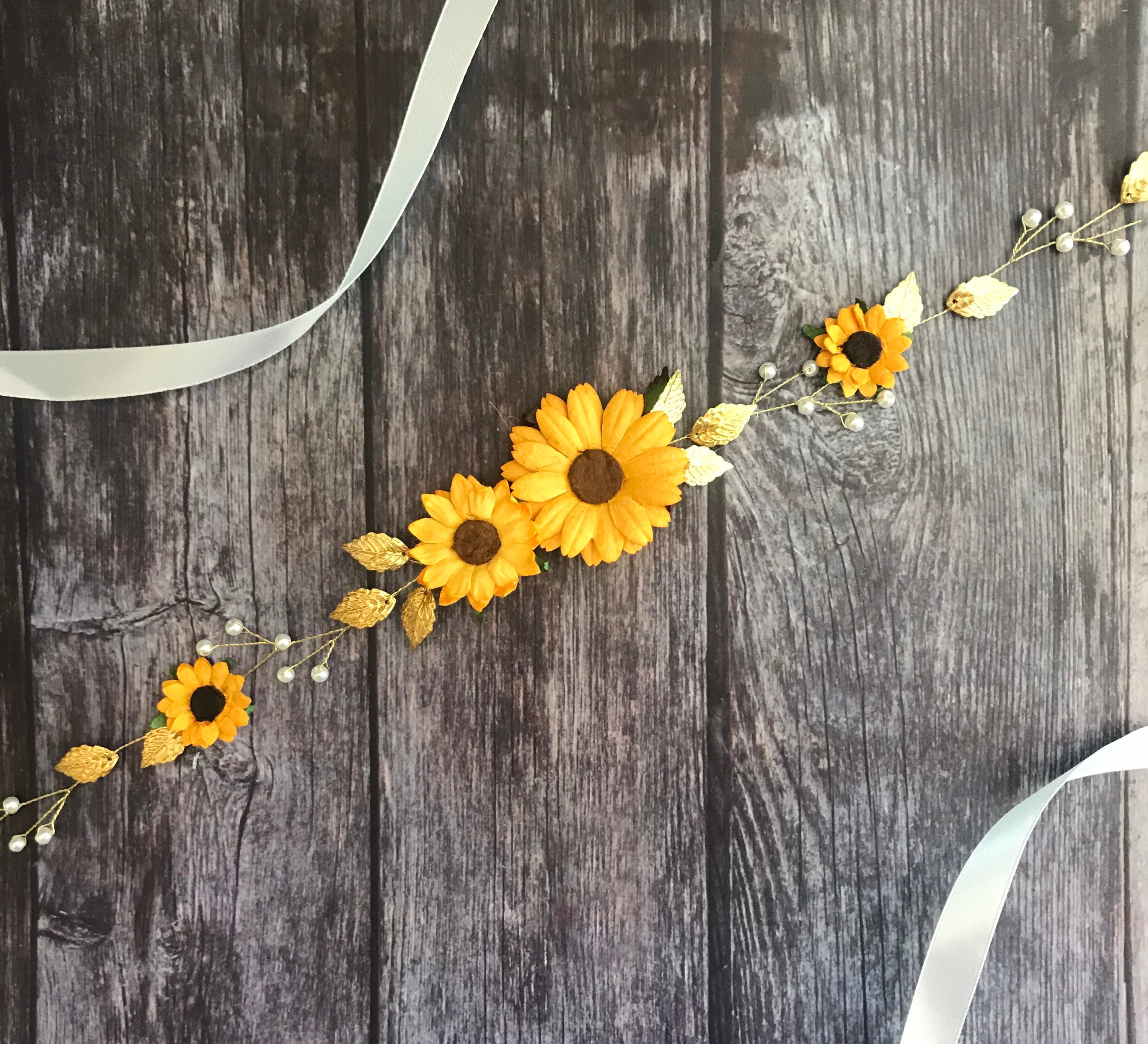 Sunflower belt Belt for dress with sunflowers Sunflower sash Etsy