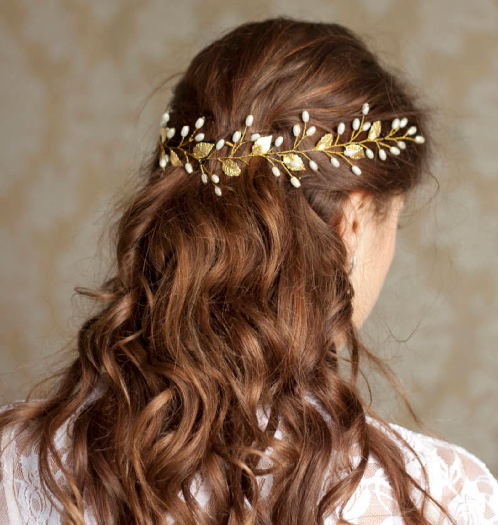 bridal leaf headpiece