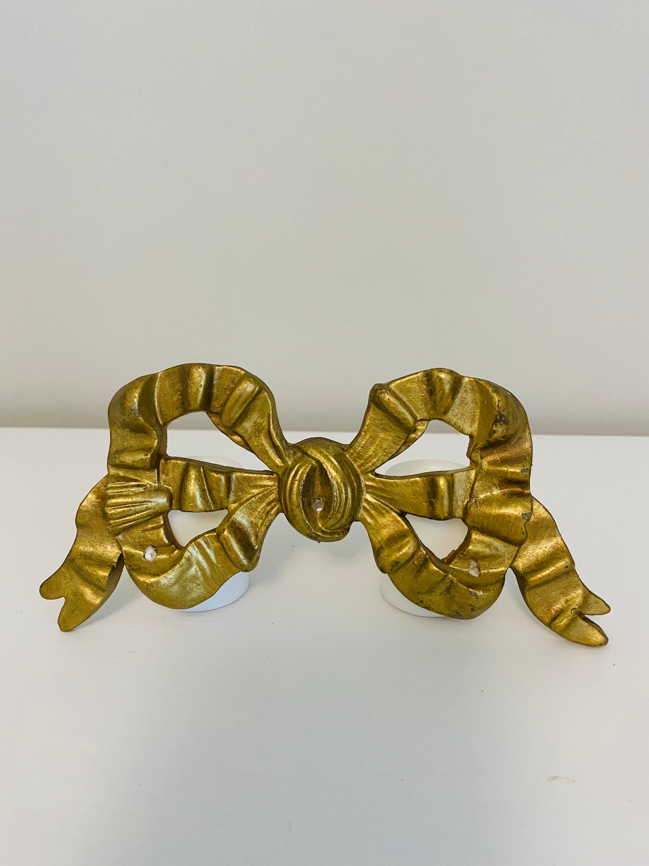 Gold bow wall hangingsgold bow wall decor wall decor rococo Etsy