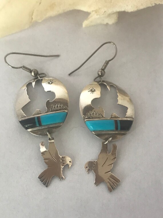 Native American Eagle Earrings - image 4