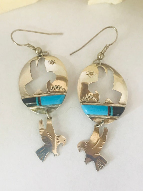 Native American Eagle Earrings