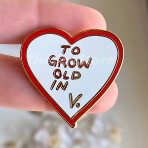 To Grow Old In Enamel Pin, WandaVision Inspired, Gold, Hard Enamel, Gift, Present