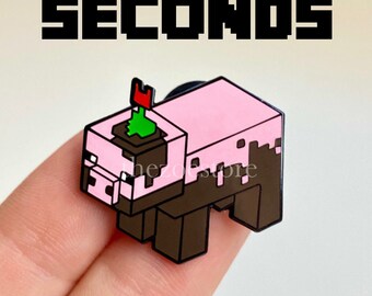 FLASH SALE! Seconds/Imperfect - 1” Pig Enamel Pin, Hard Enamel Pin, Defect, Small Blemish, Inspired