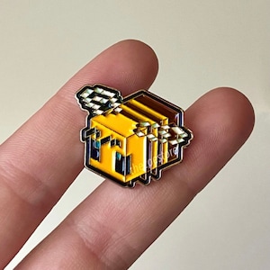 Bee Pin, Pixel Bee Pin, Gift, Gamer, Present