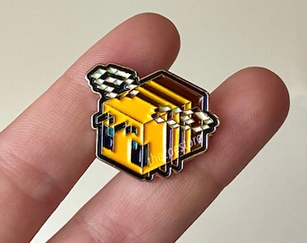 Bee Pin, Pixel Bee Pin, Gift, Gamer, Present