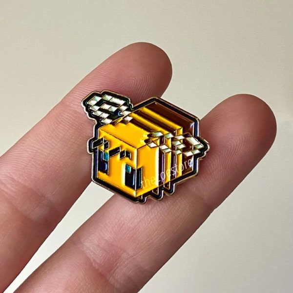Bee Pin, Pixel Bee Pin, Gift, Gamer, Present