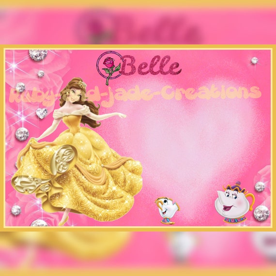 Belle, Disney Autograph book, printable page Il_570xn