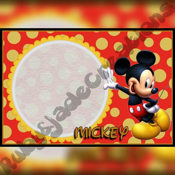 Mickey Mouse, Disney Autograph book, printable page Il_570xn