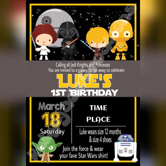Star Wars Birthday Party Invitation Il_570xn