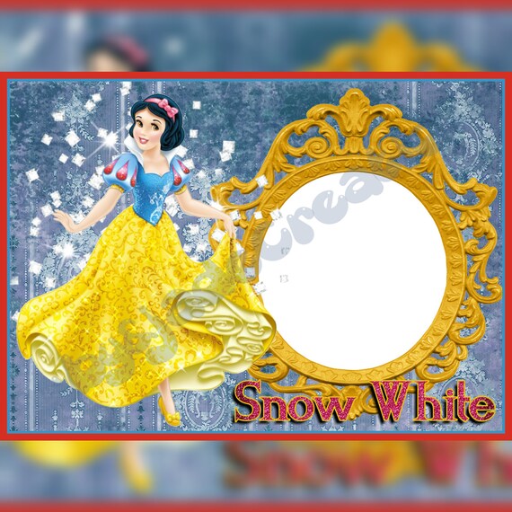 Snow White Disney Autograph book, printable page Il_570xn