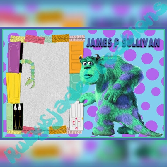 Sulley from Monsters Inc. & Monsters University, Disney Autograph book, printable page Il_570xn