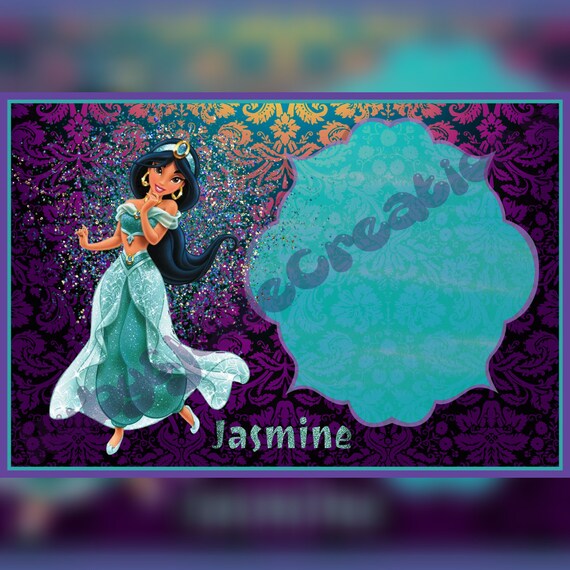 Jasmine, Disney Autograph book, printable page Il_570xn