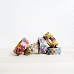 GEOMETRIC (Diamond, Square, Triangle) Washi Deco Tape 15mm x 10 Meters