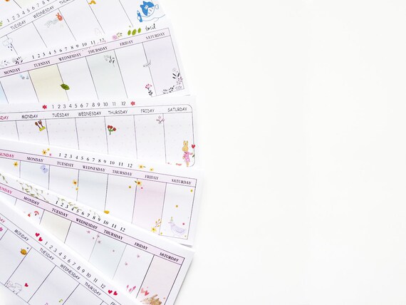 weekly schedule planning sticky memo pad in assorted designs memo designs