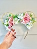 Pink dream Mickey ears / Princess ears/ Minnie ears / Floral Mickey Ears / flower and garden ears / Disney ears