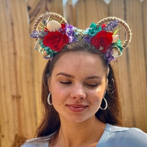 Ariel Mickey ears / Little Mermaid Minnie ears / Princess headband / Under the sea / Floral Headband / Floral Mickey Ears / Disney ears image 2