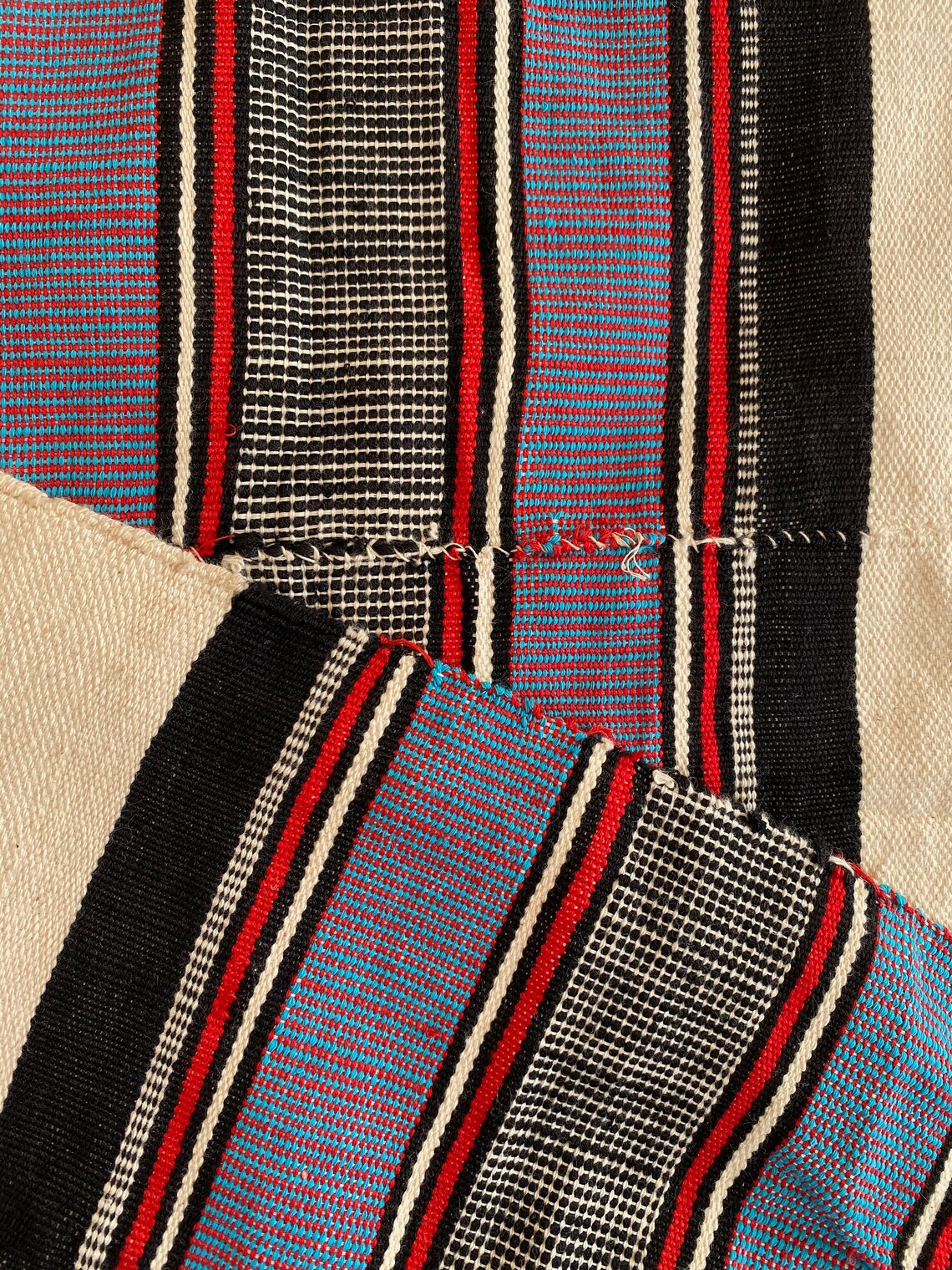 Nigerian hand woven Fulani wedding blanket cotton boho Etsy