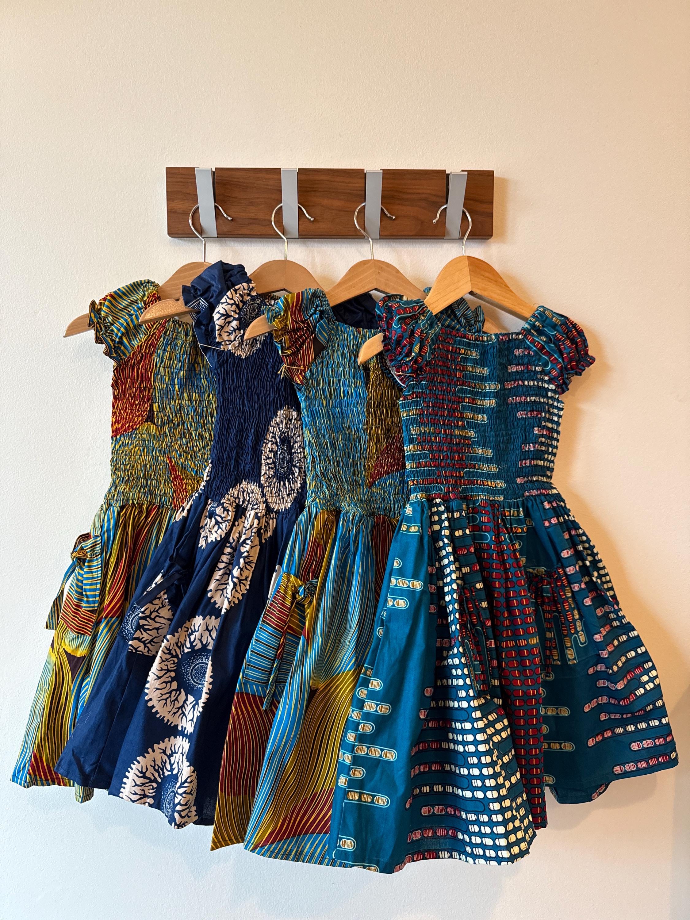 chinese dress ladies Womens Kitenge, African Print Midi Length, Ankara Dresses, Modest Church Dress Orange Multicolor Double Pocket Slitted Dress