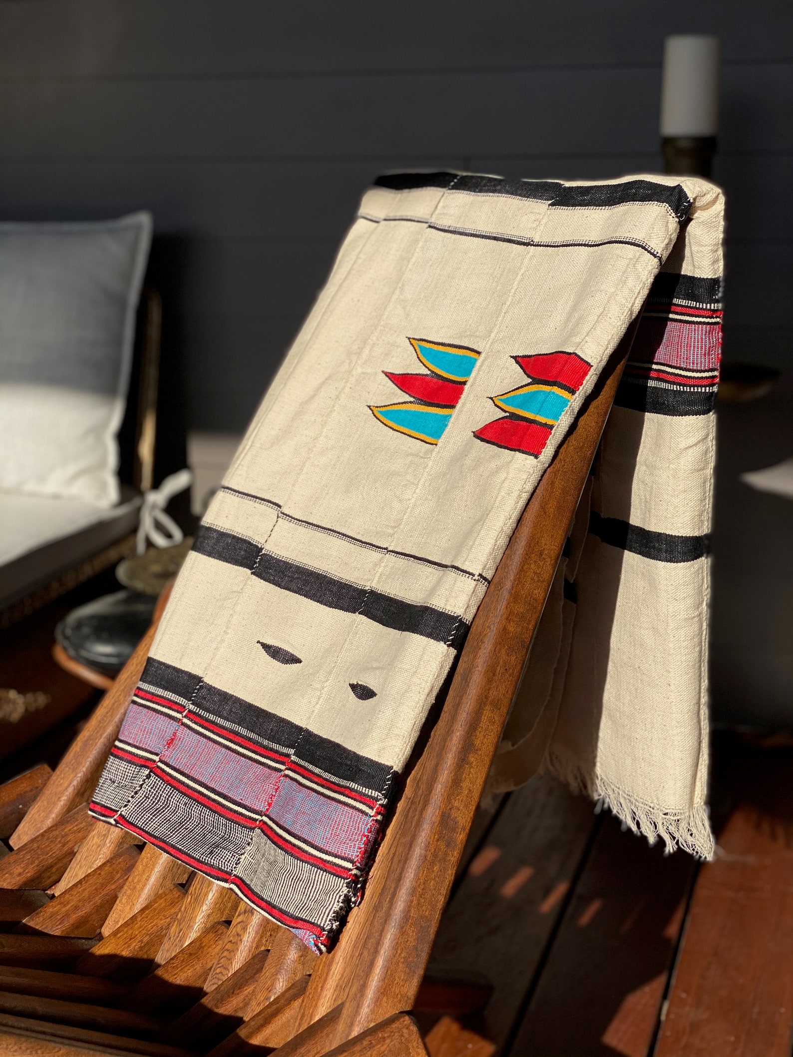 Nigerian hand woven Fulani wedding blanket cotton boho Etsy