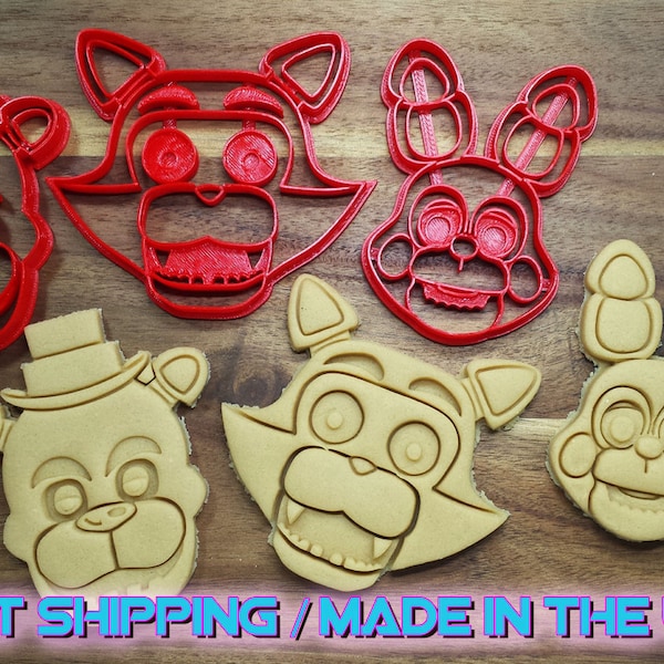 Five Nights at Freddy's Cookie Cutters. Throw a Five Nights at Freddy's themed Party with custom cookies!