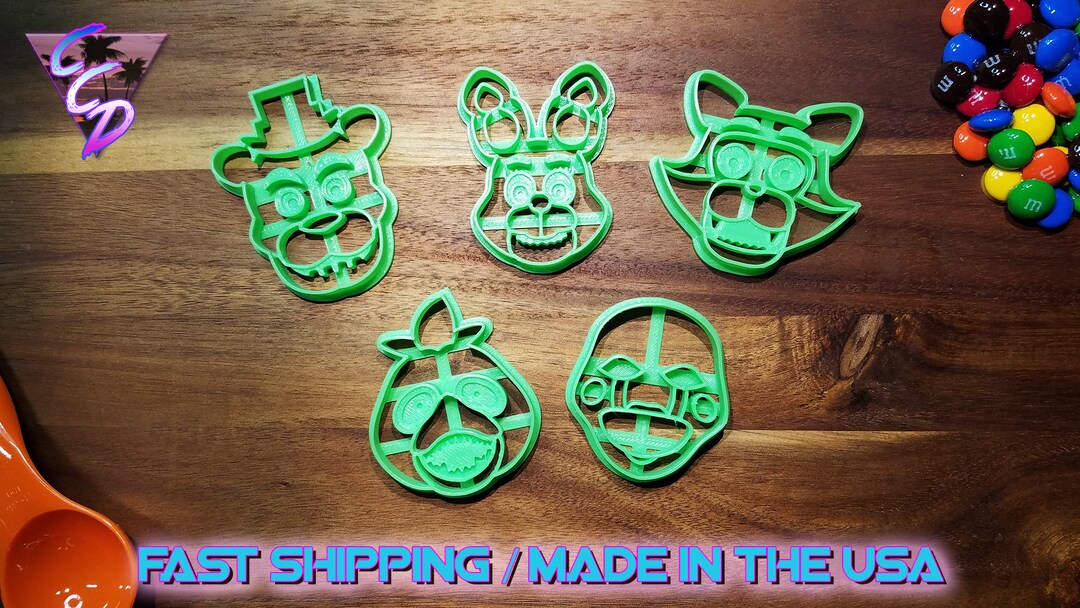 Five Nights at Freddy's Cupcake Topper, Fondant and Cookie Cutters