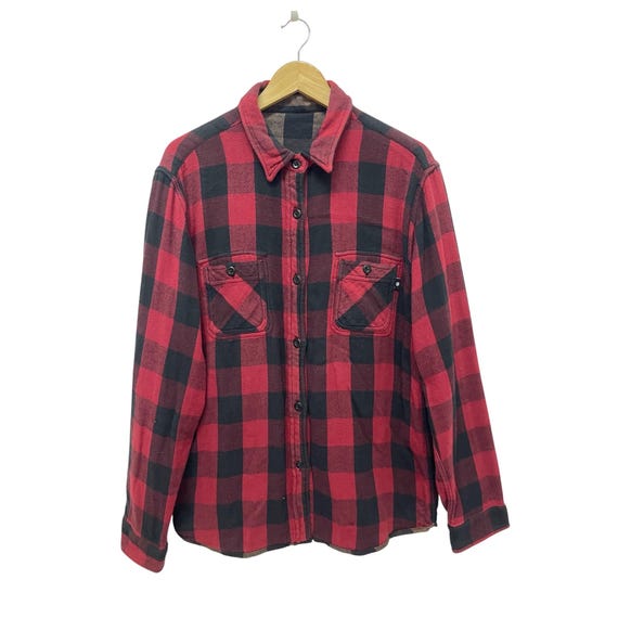 Stüssy, Vintage 90’s STUSSY FLANNEL Reversible 2 Sided