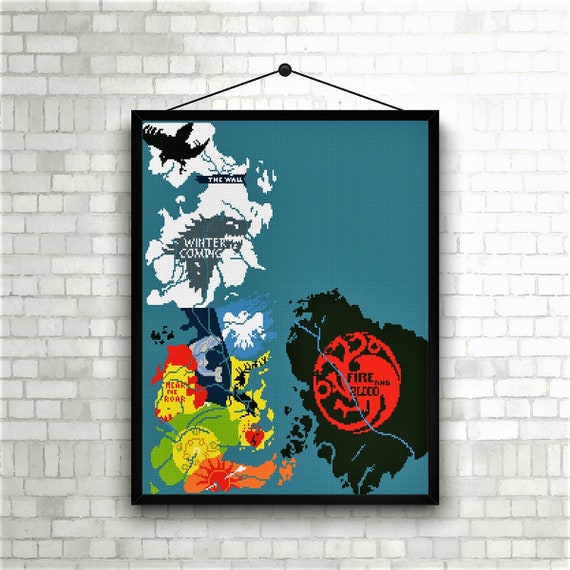 Game Of Thrones Cross Stitch Pattern Westeros Etsy