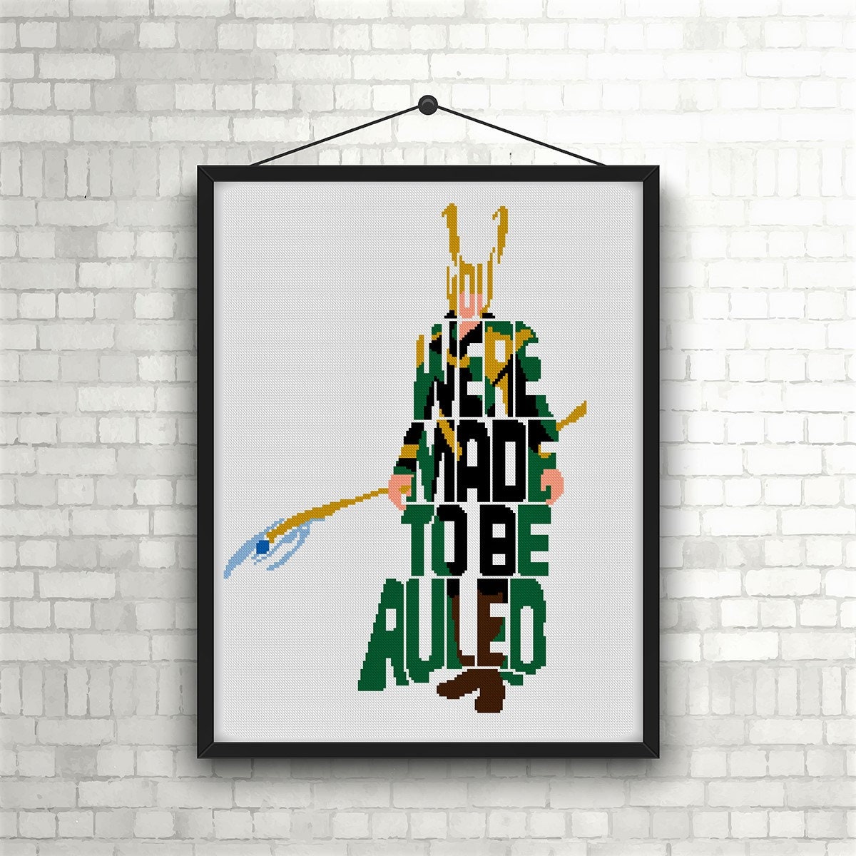 Marvel Loki cross stitch pattern /Quote you were made to ...