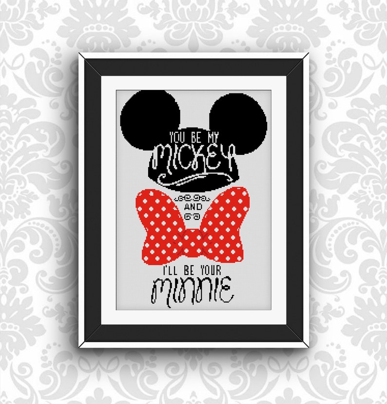 Bogo Free Disney Mickey And Minnie Mouse Cross Stitch Patterndisney Mickey Mousevalentine S Dayfunnygiftbabyinstant Download Pdfb144 Craft Supplies Tools Drawing Drafting Efp Osteology Org