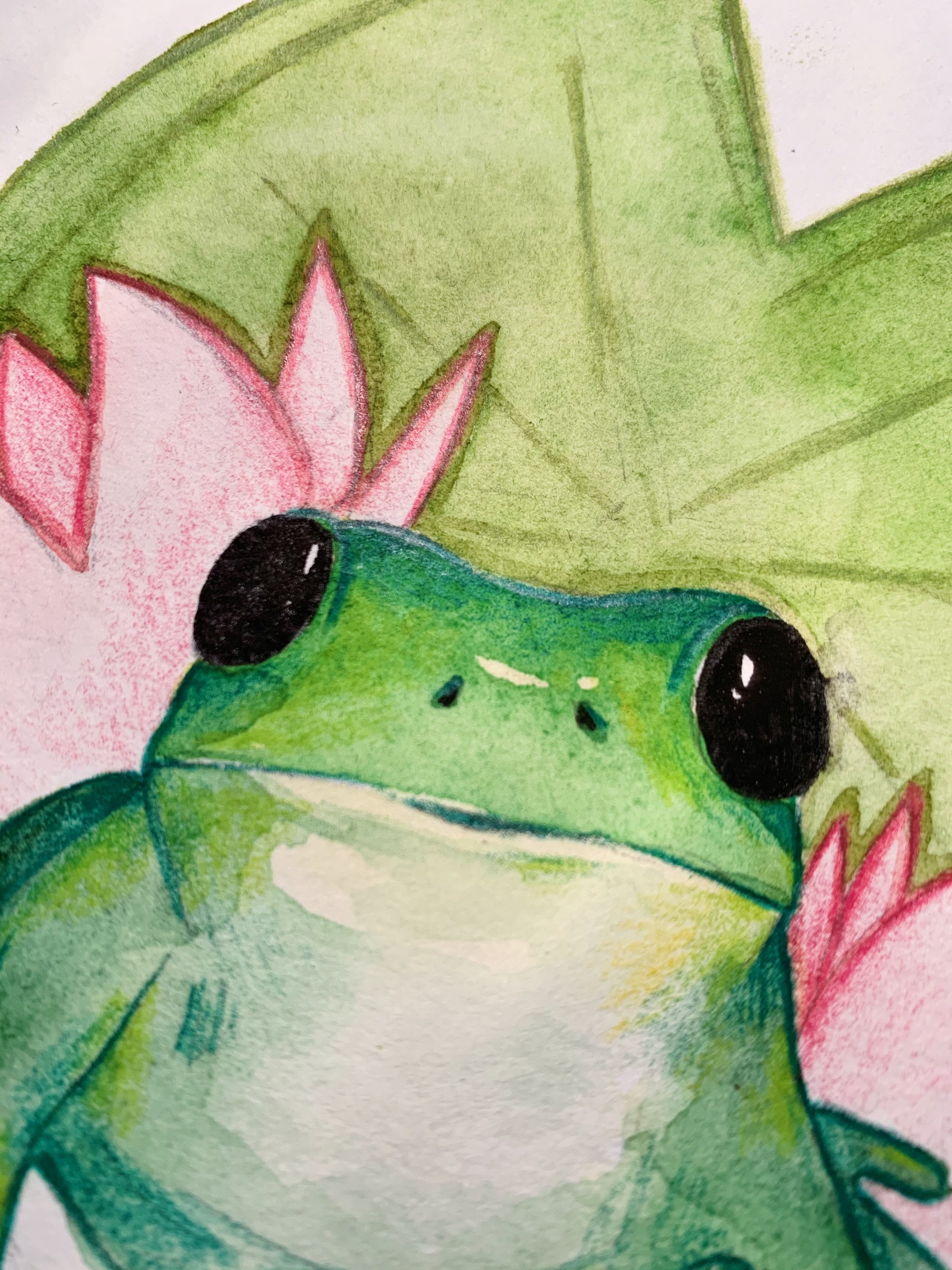 Watercolor Frog Art Print (Jerome the Frog)