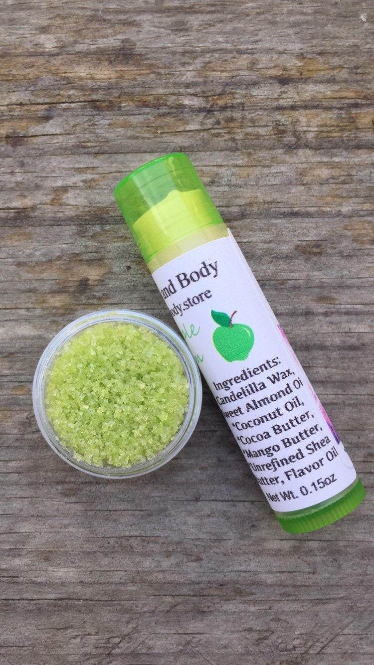 Green apple lip balm vegan lip balm organic lip balm Etsy