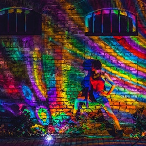 Lampada Di Proiezione Al Tramonto Arcobaleno A Led Regolabile Ad