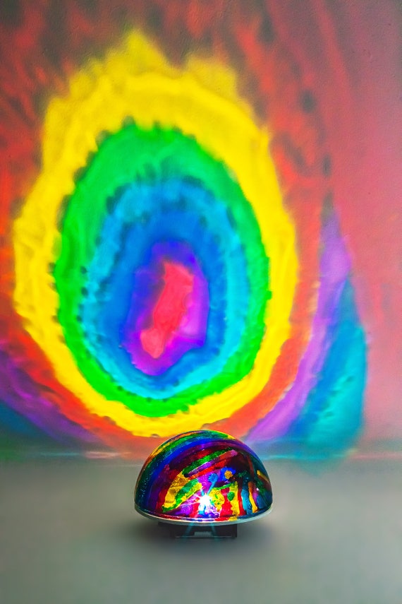 Buy Psychedelic Lamp LED Mood Light Projector Trippy Glass Paint Projection  Ambient Lighting Night Rainbow Sunset Lamp Painted Party Mood Bulb Online  in India 
