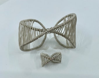 Handmade sterling silver mobius bracelet
