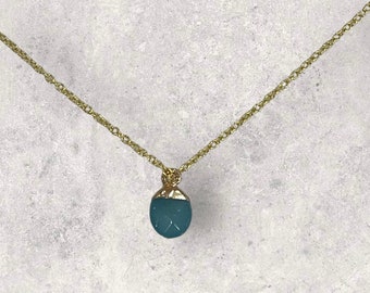 Aqua Marine Gemstone Necklace
