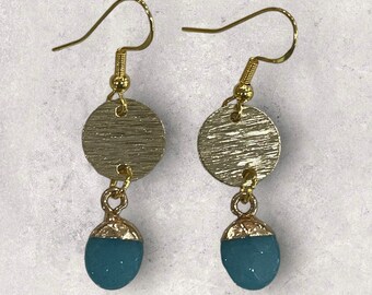 Aqua Marine Gemstone Earrings