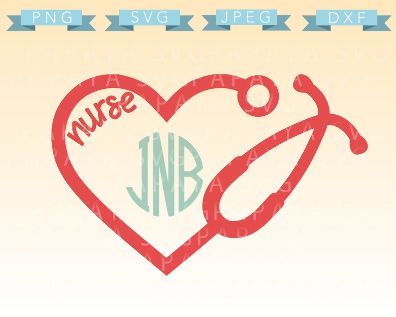 Heart Stethoscope Nurse Cut File Svg Png Jpeg Cricut Etsy